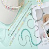 9Pcs Aluminium & 304 Stainless Steel & Synthetic Turquoise  Link Baseball Cap Chain HJEW-SW00143-8