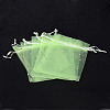 Rectangle Organza Bags with Glitter Sequins OP-UK0004-10x12-09-2
