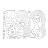 Cute Girl Carbon Steel Cutting Dies Stencils LS-DIY-P076-71-2