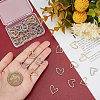 40Pcs 2 Colors Rack Plating Alloy Linking Rings FIND-CA0004-53-3