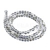 Full Rainbow Plated Round Electroplated Glass Beads Strands EGLA-I002-8mm-01-2