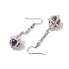 Glass Seed Beads Dangle Earrings EJEW-MZ00350-04-4