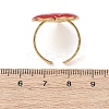 304 Stainless Steel Enaeml Open Cuff Rings for Women RJEW-K310-01G-4