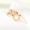 304 Stainless Steel Cuff Open Rings SA-CBAD22F-01G-H-5
