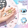 20Pcs 4 Colors Handmade Printed Porcelain European Beads PORC-CJ0001-31-2