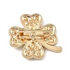 Alloy Glass Rhinestone Clover Brooches JEWB-K017-05KCG-2