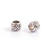 Tibetan Style Alloy Drum Spacer Beads X-PALLOY-ZN60326-AS-RS-1