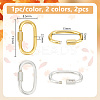GOMAKERER 2Pcs 2 Colors 925 Sterling Silver Screw Locking Carabiners FIND-GO0001-61-2