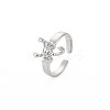 Non-Tarnish 304 Stainless Steel 12 Constellations/Zodiac Signs Open Cuff Ring for Women RJEW-S405-156P-E-3