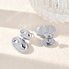304 Stainless Steel Oval Stud Earrings EJEW-M073-08P-4