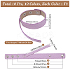 10Pcs 10 Colors Snap PU Leather Bracelet Wristband BJEW-CL0001-27-2