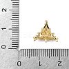 Brass Micro Pave Clear Cubic Zirconia Hoop Earring Findings KK-D369-03G-3