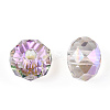 Transparent Electroplate Glass Beads GLAA-L046-02A-2