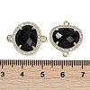 Natural Obsidian Faceted Oval Links G-B126-01G-01-3