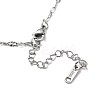 Non-Tarnish 304 Stainless Steel Textured Dapped Chain Necklace NJEW-D045-02P-3
