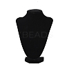 MDF Covered with Velveteen Bust Shaped Necklace Display Stands ODIS-S015-01B-1
