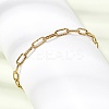 4MM 304 Stainless Steel Textured Paperclip Chain Bracelets for Man and Women SA-CBAB767-13G-3