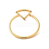 Ion Plating(IP) 201 Stainless Steel Triangle Finger Ring for Women RJEW-G266-05G-2