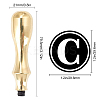 1Pc Golden Tone Brass Stamp Head DIY-CP0008-98I-2