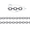 Brass Flat Oval Cable Chains CHC025Y-B-6