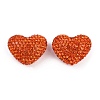 Heart Shaped Polymer Clay Rhinestone Beads CLAY-NH0002-02A-1