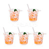 Transparent Resin Big Pendants RESI-TAC0019-04E-1