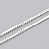 Brass Round Snake Chain Necklace Making MAK-T006-11A-S-3