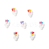 30Pcs 5 Colors Resin Cabochons RESI-CJ0001-187-3