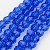 Transparent Glass Bead Strands GLAA-G013-8mm-26-1