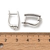 Rack Plating Brass Micro Pave Cubic Zirconia Hoop Earring Findings EJEW-H143-10P-3