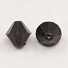 Faceted Bicone Transparent Acrylic Beads DBB10MM10-2