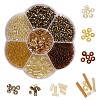 7 Style Transparent & Trans & Metallic Colours Glass Seed Beads SEED-YW0001-45B-1