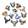 24Pcs 12 Styles Cattle Head Silicone Focal Beads SIL-CJ0002-14-8