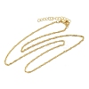 Brass Singapore Chain Necklaces NJEW-D298-01G-4