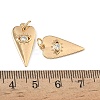 Brass Micro Pave Clear Cubic Zirconia Pendants KK-A280-15G-3