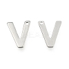 304 Stainless Steel Letter Charms STAS-O072-V-1