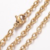 Ion Plating(IP) 304 Stainless Steel Necklace X-MAK-K004-10G-2