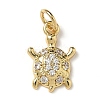 Brass Micro Pave Cubic Zirconia Charms KK-I276-37G-1
