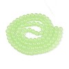 Baking Paint Imitation Jade Glass Round Bead Strands X1-DGLA-Q021-8mm-08-2