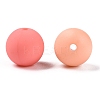 Rubberized Style Imitated Silicone Acrylic Beads MACR-T048-01B-17-2