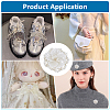 10Pcs Non-woven Fabric & Acrylic & Glass Ornament Accessories DIY-GO0002-72-5