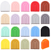 40Pcs 20 Styles Rainbow Arch Food Grade Eco-Friendly Silicone Focal Beads SIL-CA0003-29-1
