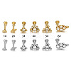 316L Surgical Stainless Steel Clear Cubic Zirconia Threadless Labrets WG1AA8E-34-2