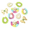 10Pcs 5 Styles Alloy with Paper Pendants FIND-CJ0004-51-8