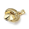 Real 18K Gold Plated Rack Plating Brass Micro Pave Clear Cubic Zirconia Pendants KK-C015-20G-06-3