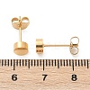 Ion Plating(IP) Flat Round 304 Stainless Steel Stud Earrings EJEW-O052-08G-2