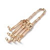 Halloween Themed Skull Alloy Full Hand Ring Bracelet LS-BJEW-L680-01G-3