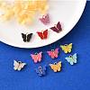 Alloy Enamel Pendants with Glitter Powder and Zinc Alloy Hanging Plating ENAM-R056-01-2