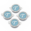 Alloy Enamel Links Connectors ENAM-TAC0003-01S-06T-2