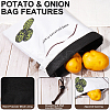 2Pcs 2 Styles Printed Cotton Cloth Storage Bags ABAG-CN0001-09-6